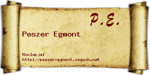 Peszer Egmont névjegykártya